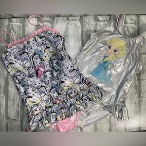 Disney Store Bathing Suits Little Girl Sz 7/8